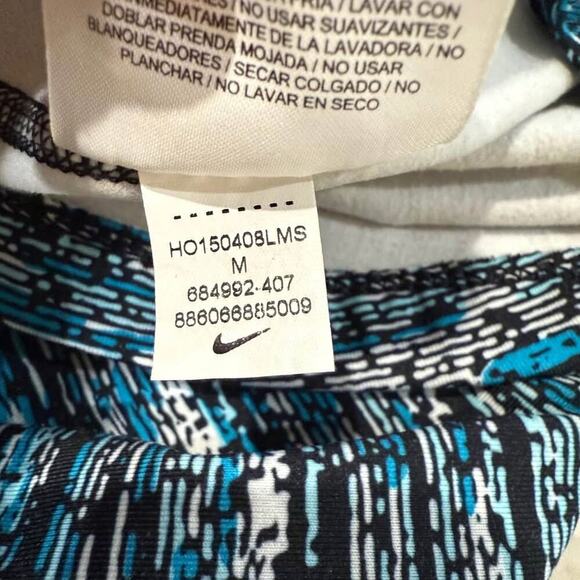 Nike Pro Dri-Fit Half Zip Pullover Long Sleeve Top Women's Medium Blue/Black Gym - Picture 10 of 10